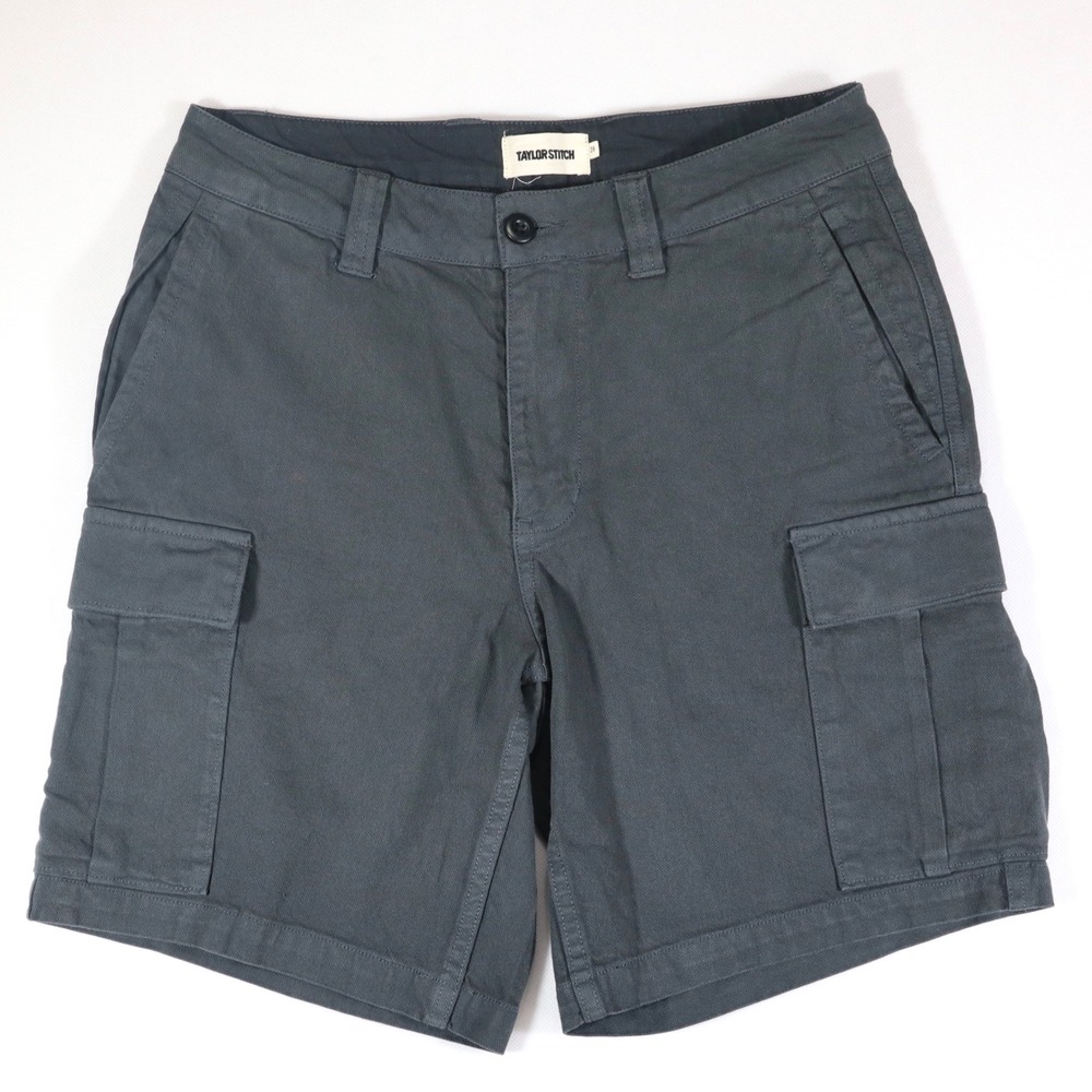 Taylor Stitch Mens Cargo Shorts 29 Gray Utility Casual Pockets Cotton Workwear